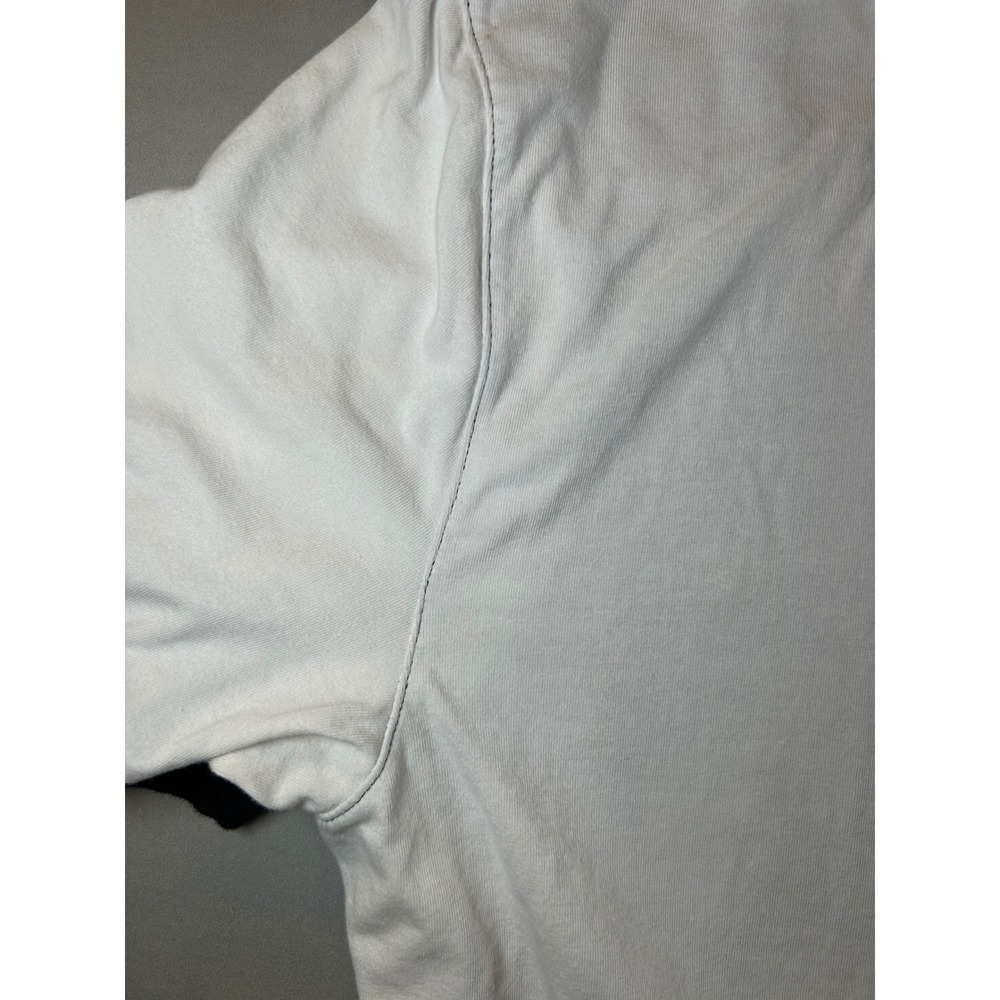 Armani Exchange Mens Colorblock Quarter Zip Polo Shirt Black White Logo Large - Picture 8 of 10